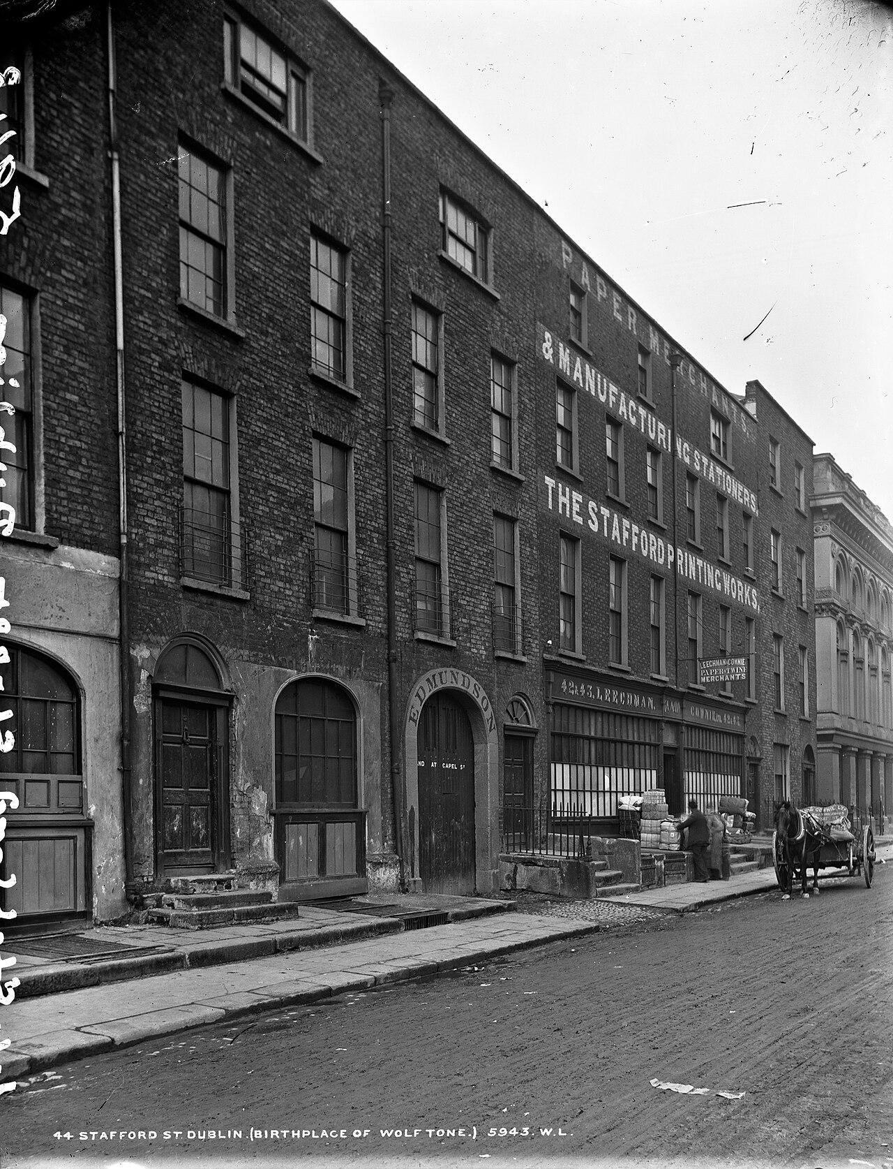 Early twentieth-century photograph of Nighttown (Monto, north Dublin)