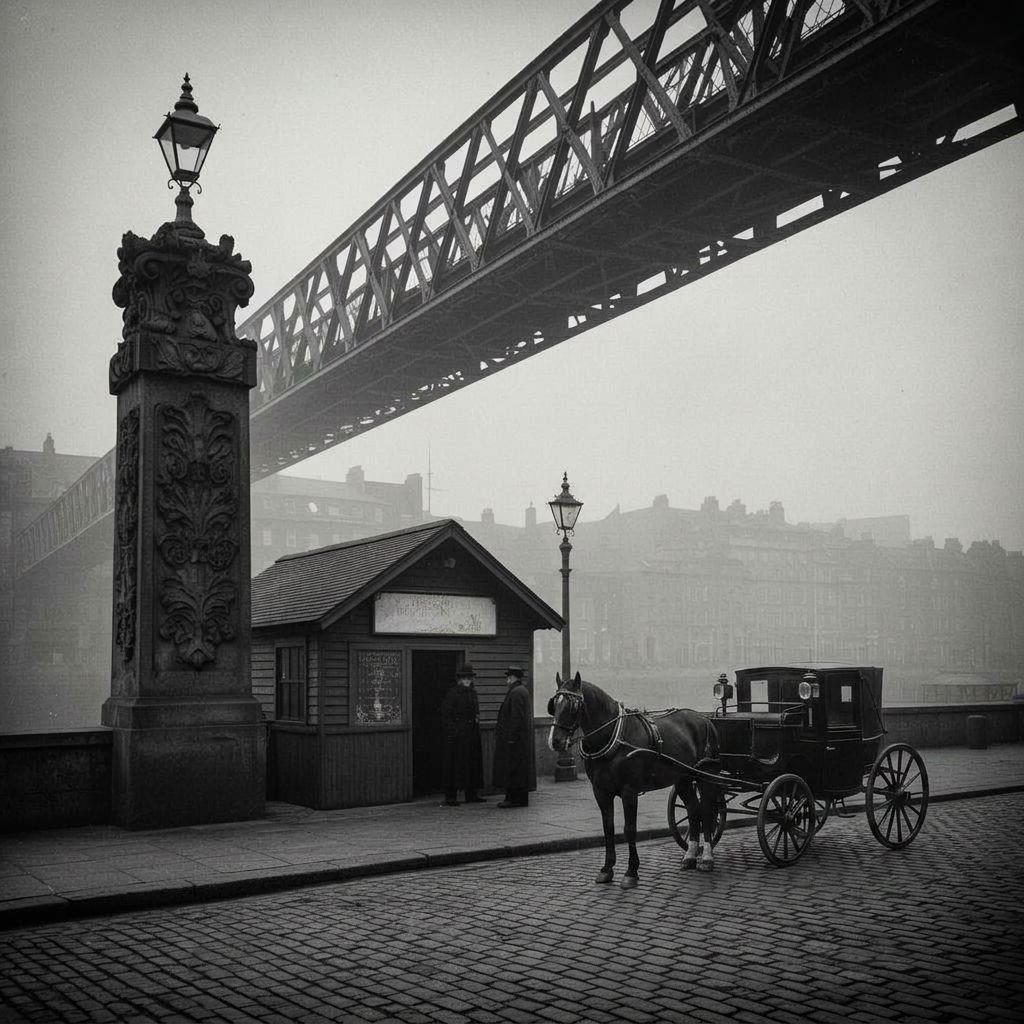 Early twentieth-century photograph of Cabman's shelter, near Butt Bridge