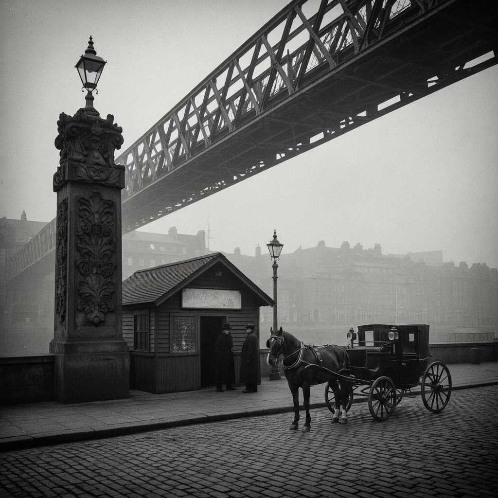Early twentieth-century photograph of Cabman's shelter, near Butt Bridge
